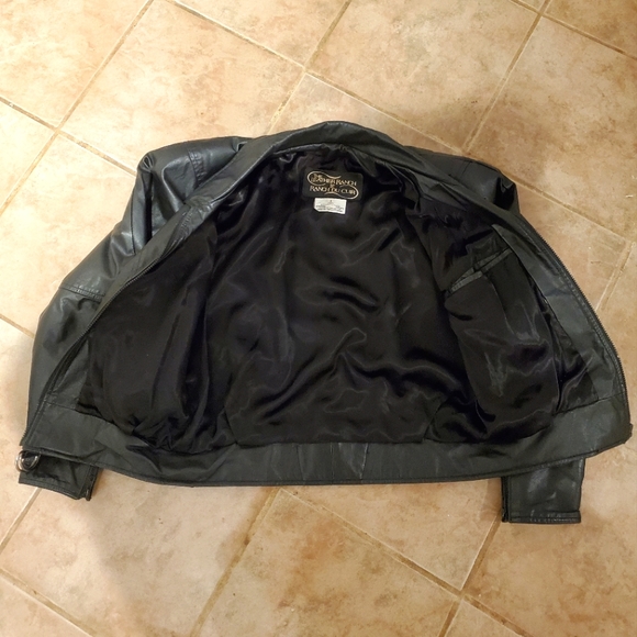 The Leather Ranch Vintage Black Genuine Leather Jacket, Unisex Size 2 - Picture 5 of 12